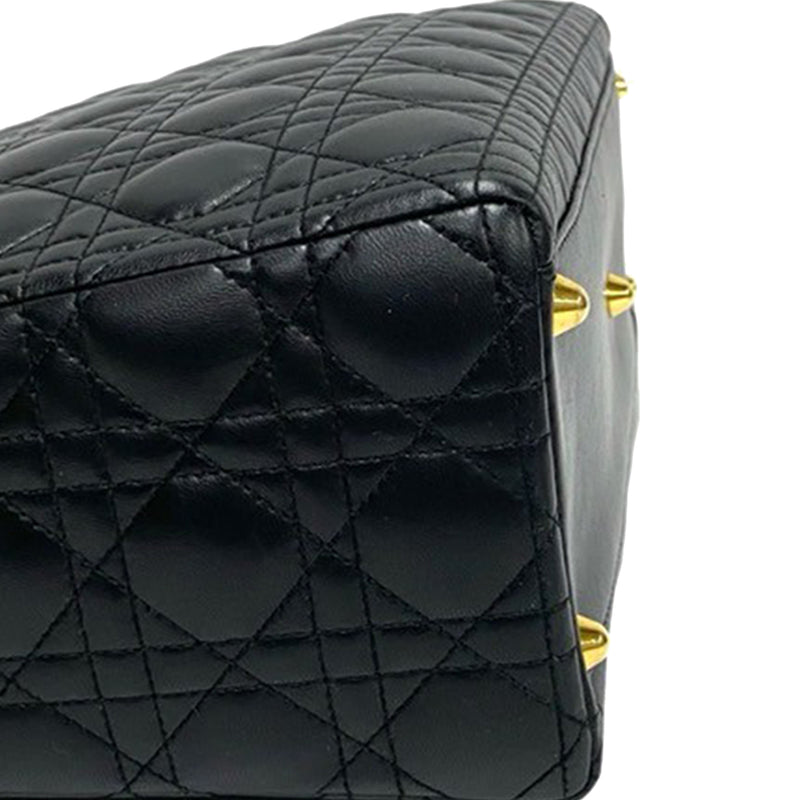 Large Lambskin Cannage Lady Dior - Image 12