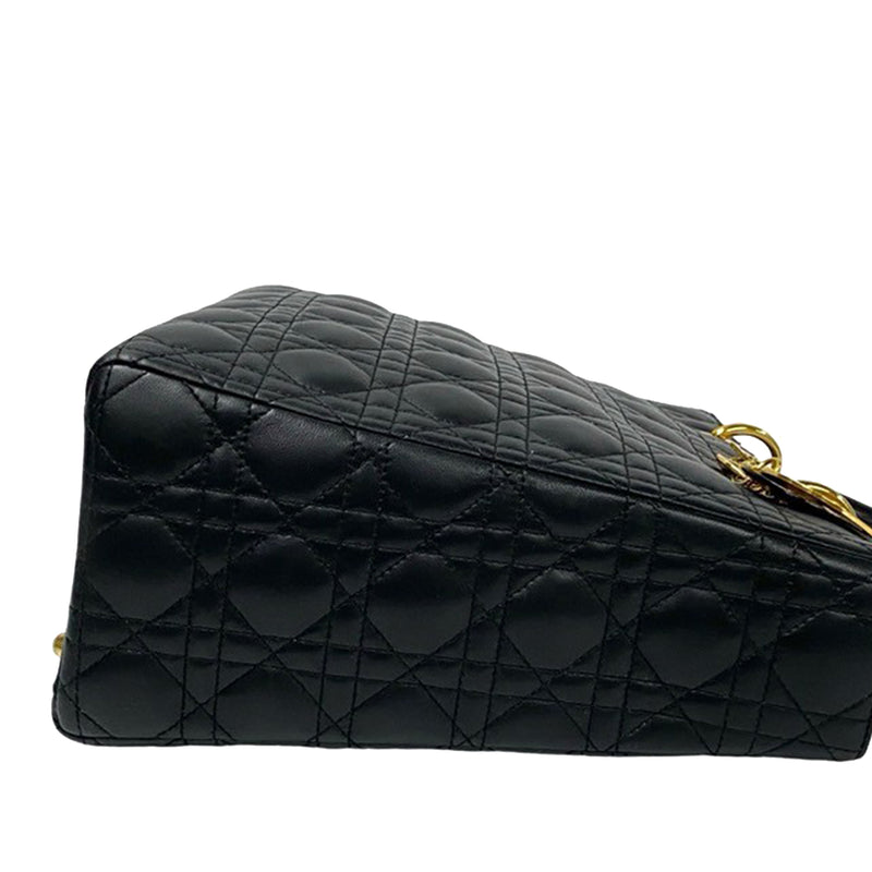 Large Lambskin Cannage Lady Dior - Image 14
