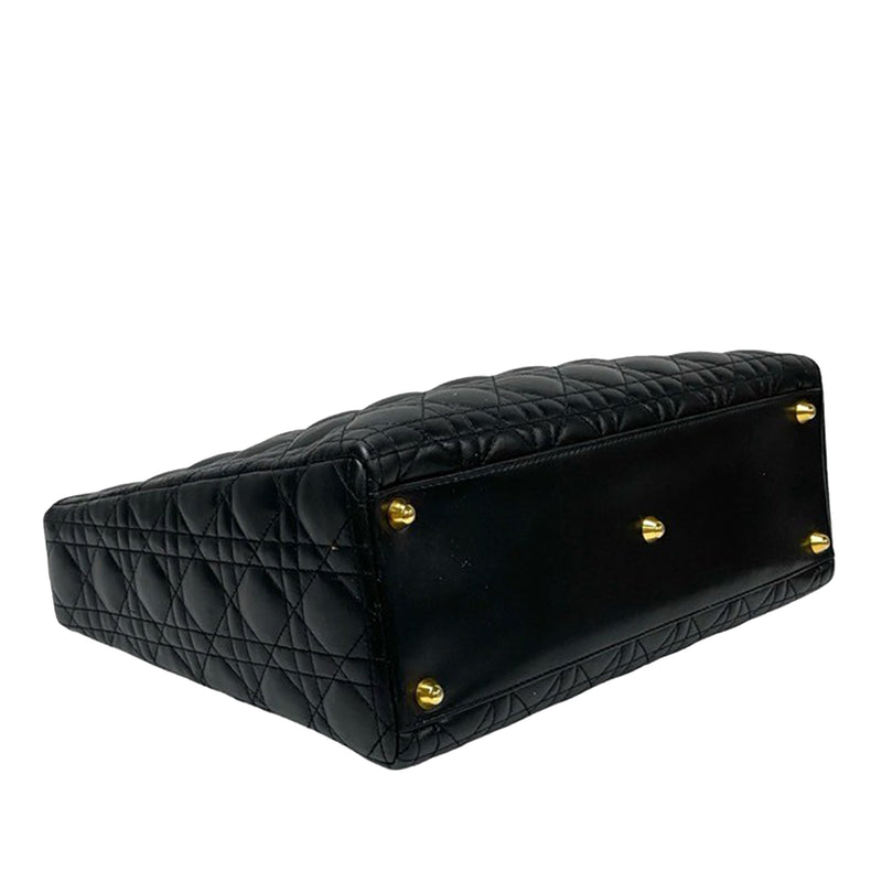 Large Lambskin Cannage Lady Dior - Image 15