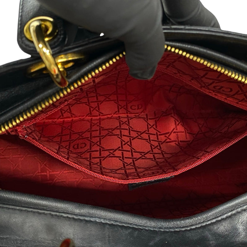 Large Lambskin Cannage Lady Dior - Image 5