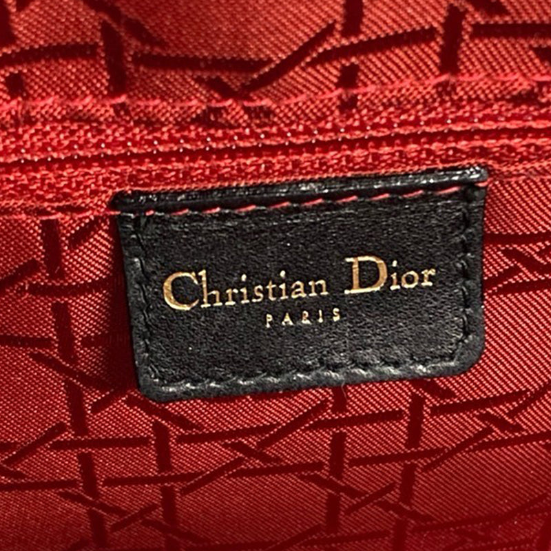 Large Lambskin Cannage Lady Dior - Image 6