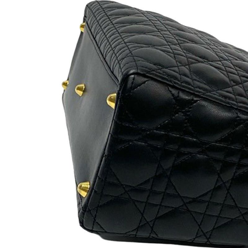 Large Lambskin Cannage Lady Dior - Image 9
