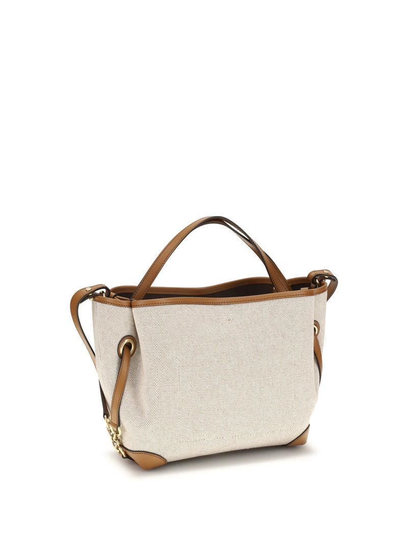 Chloé Clover Shoulder Bag — Brown Fabric