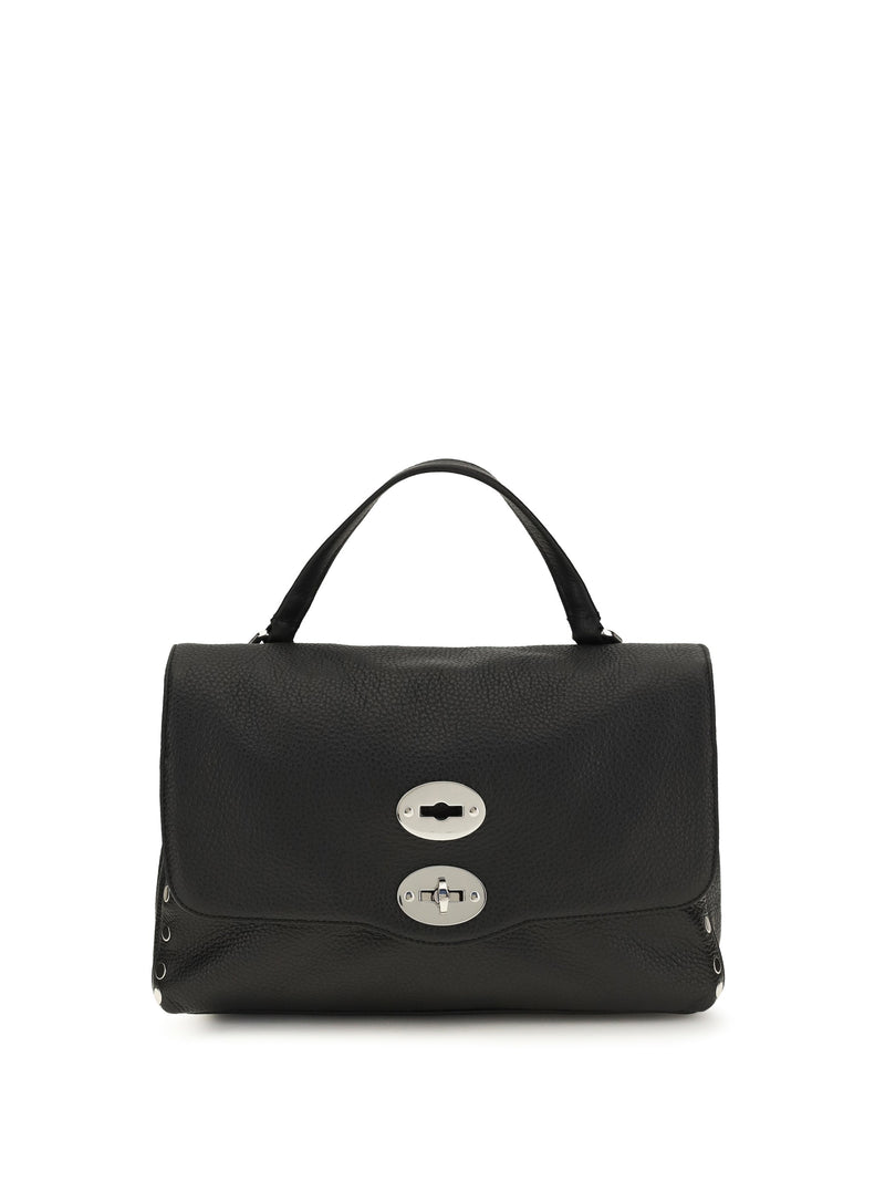 Zanellato Postina Daily Top Handle Bag — Black Calf Leather