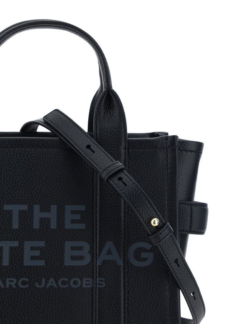 Marc Jacobs Grained Calf Leather Tote Bag — Black
