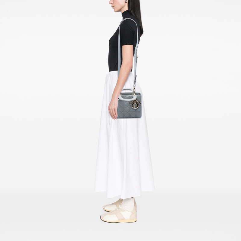 Small Lambskin Cannage My ABCDior Lady Dior - Image 6