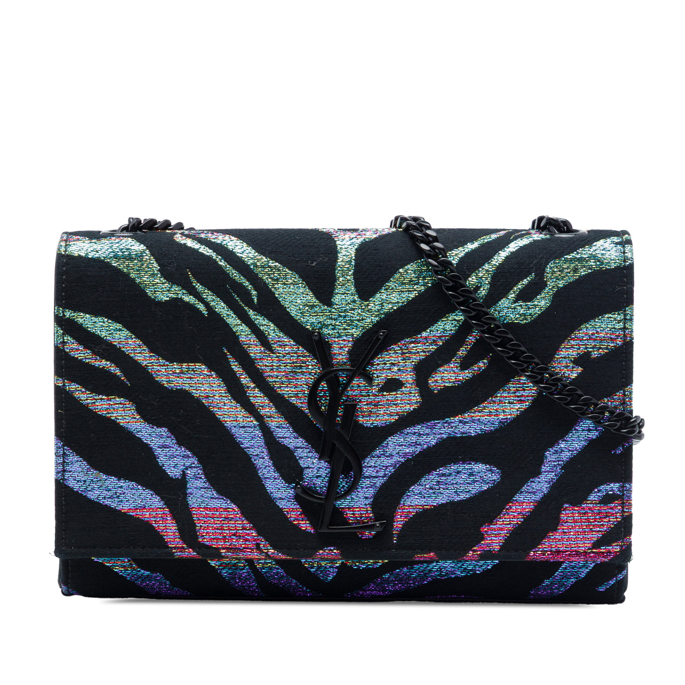Small Canvas Metallic Tiger Print Monogram Kate Crossbody - Image 1