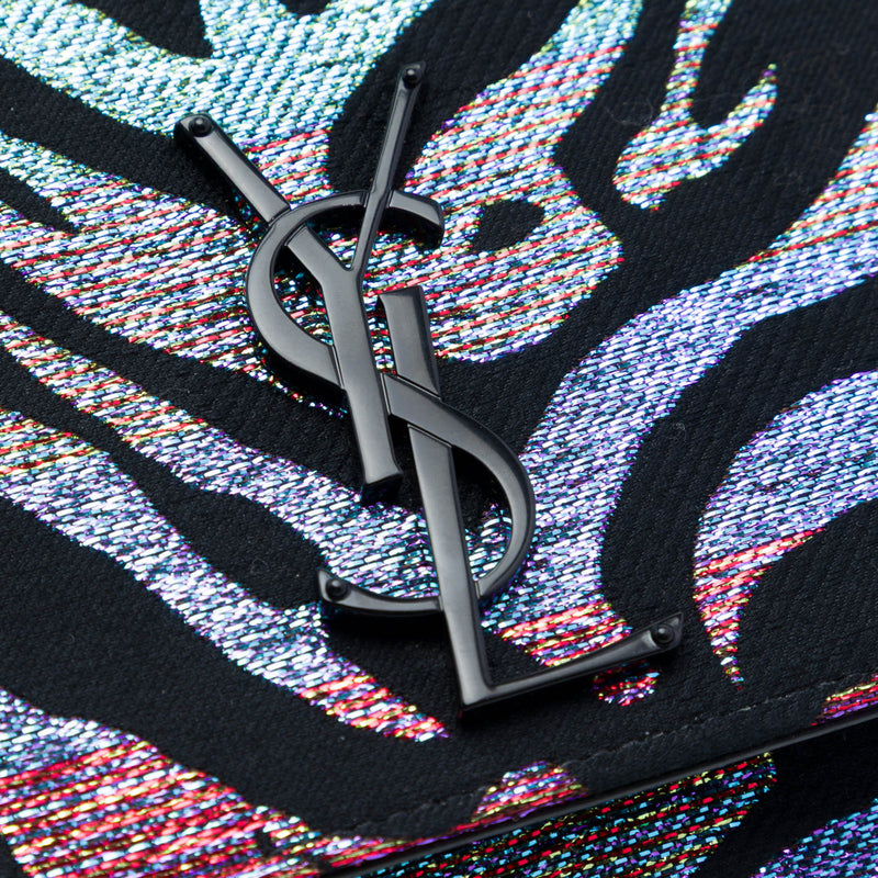 Small Canvas Metallic Tiger Print Monogram Kate Crossbody - Image 6