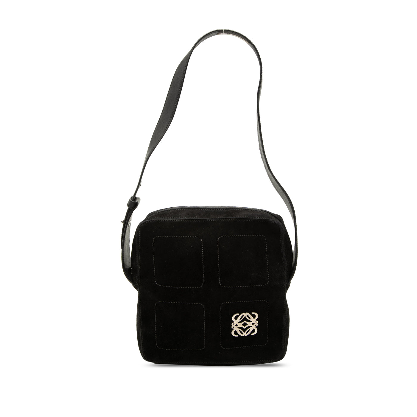 Suede Anagram Shoulder Bag - Image 1