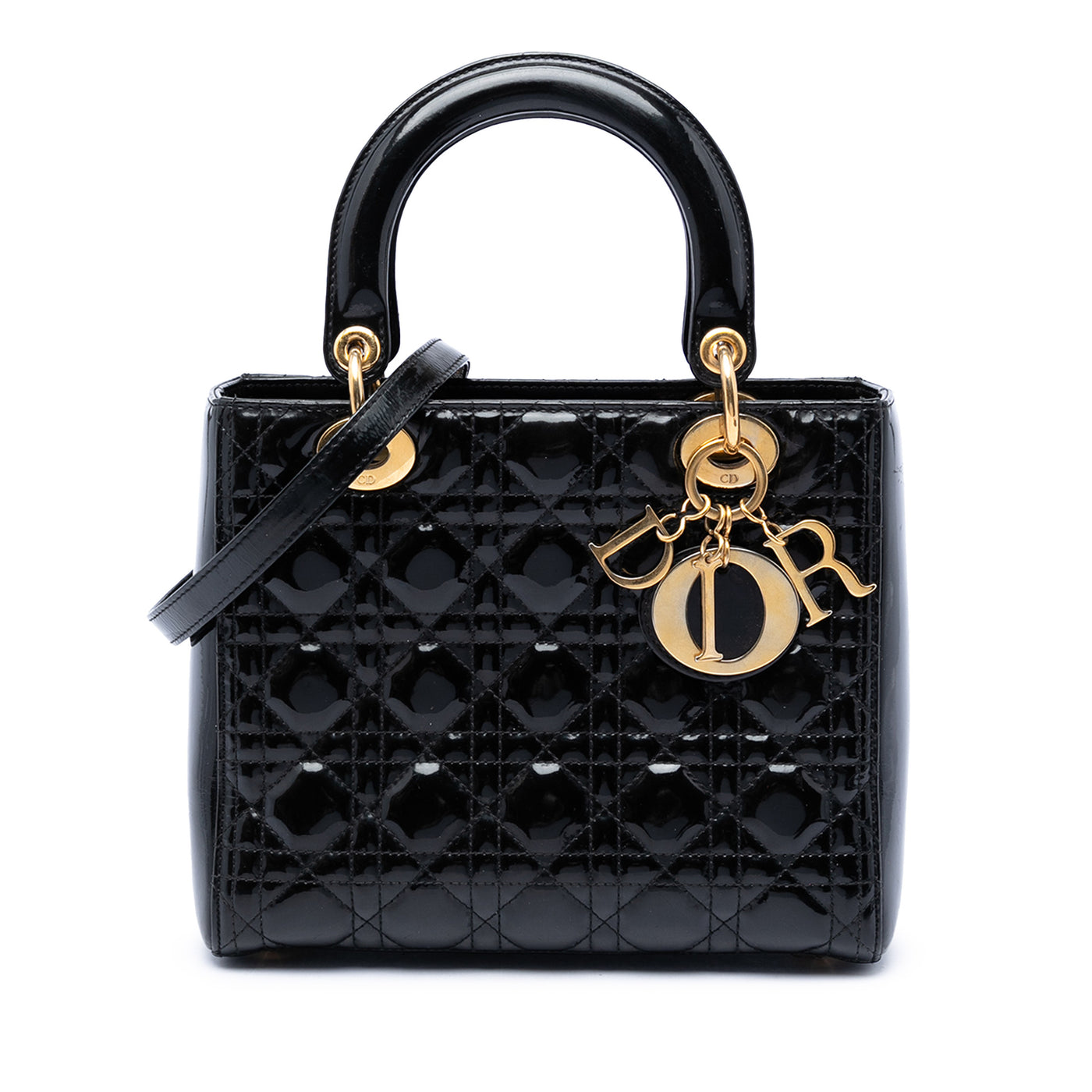 Medium Patent Cannage Lady Dior - Image 1
