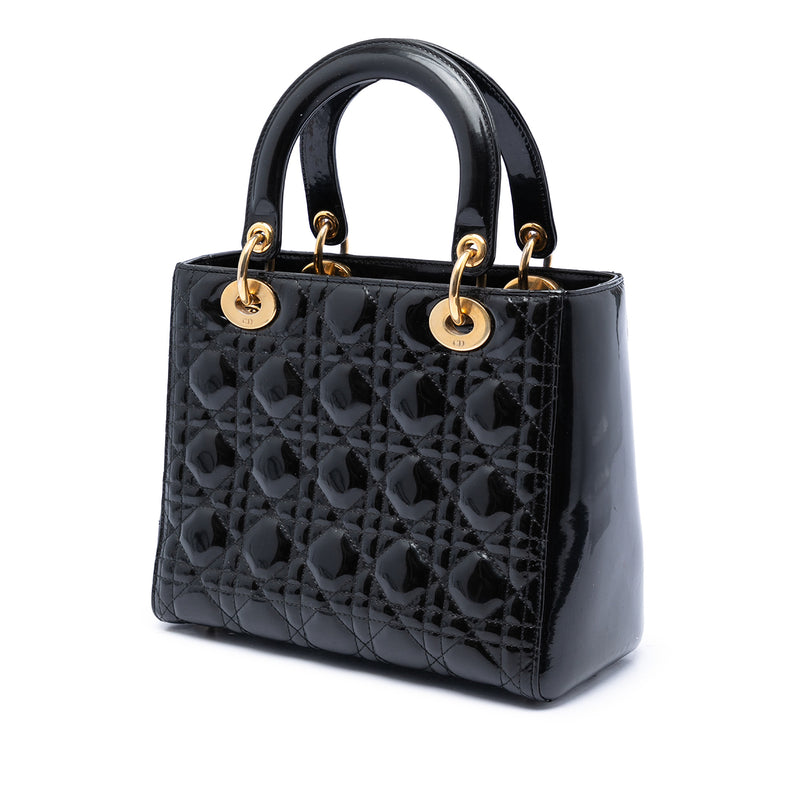 Medium Patent Cannage Lady Dior - Image 2