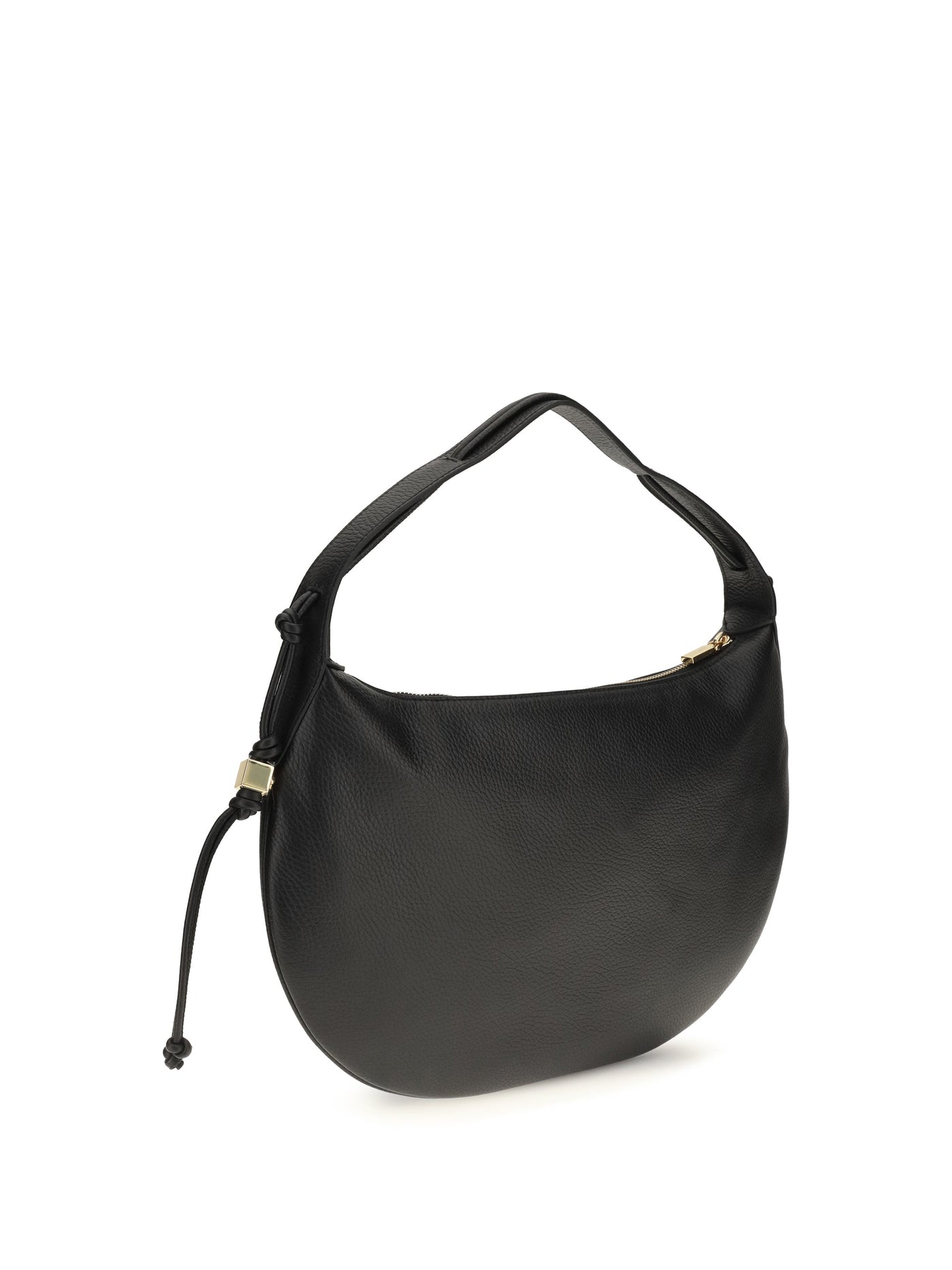 Coccinelle Thess Shoulder Bag — Black Calf Leather