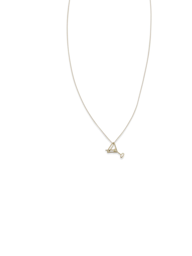 Aliita Martini Esmeralda Necklace — Yellow Gold Necklaces