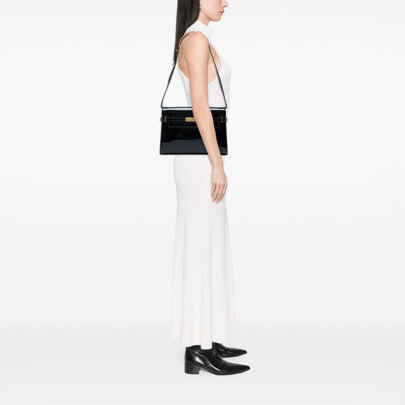 Medium Patent Manhattan Shoulder Bag - Image 6