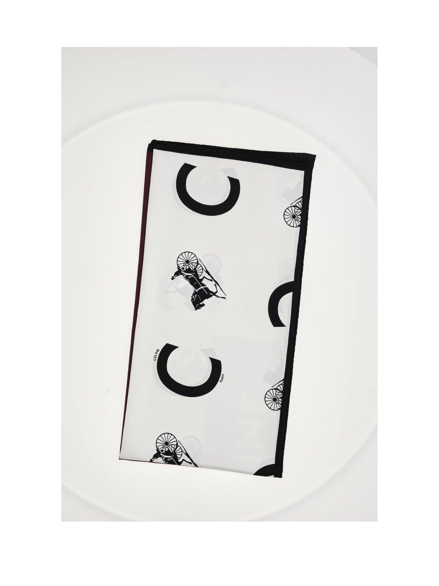 Celine Silk Square Scarf — Burgundy Scarfs
