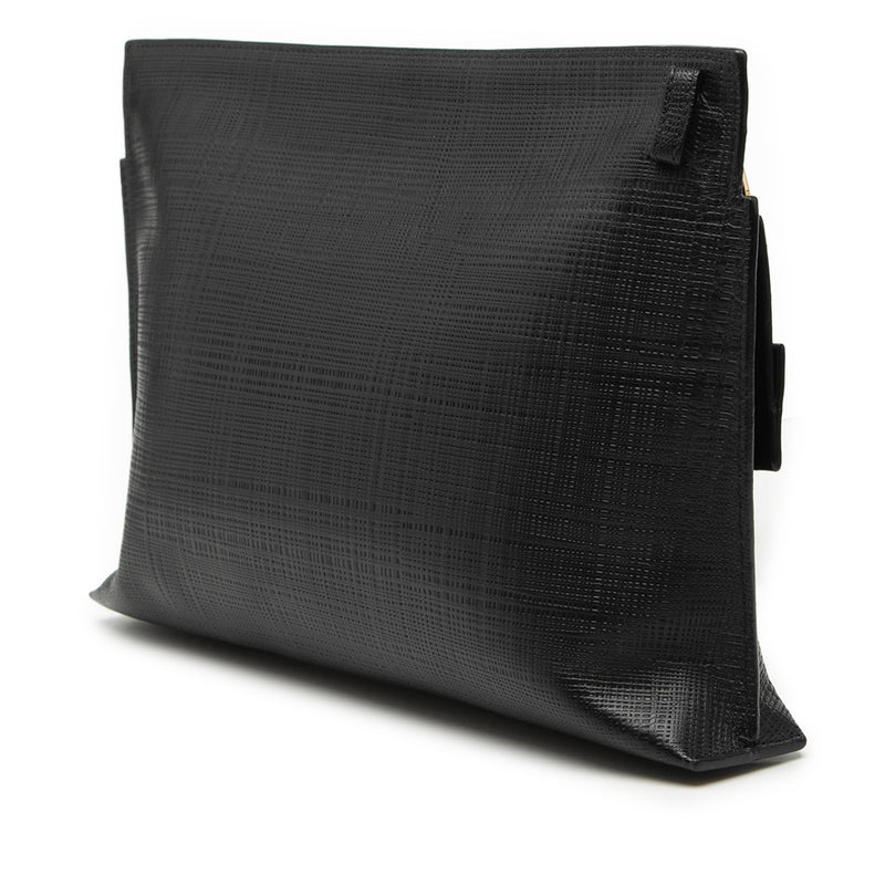 Leather Anagram T Clutch - Image 2