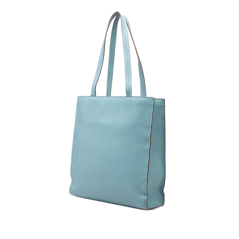 Goatskin Madras Embossed Logo Satchel - Image 2