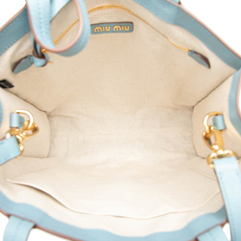 Goatskin Madras Embossed Logo Satchel - Image 4
