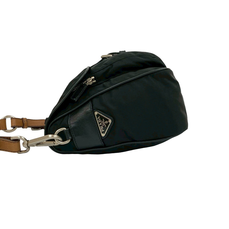 Saffiano Trimmed Tessuto Shoulder Bag - Image 5