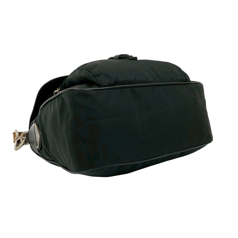 Saffiano Trimmed Tessuto Shoulder Bag - Image 7