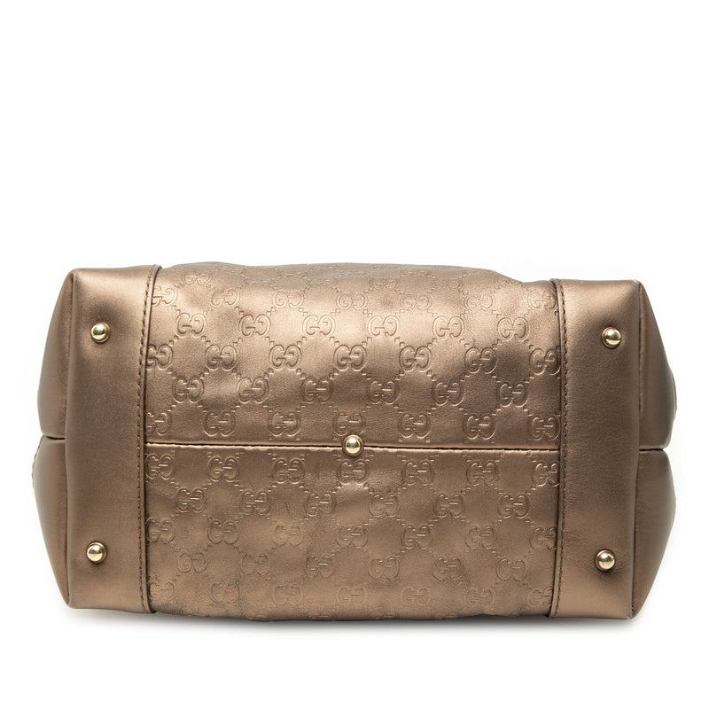 Metallic Guccissima Heart Bit Shoulder Bag - Image 3