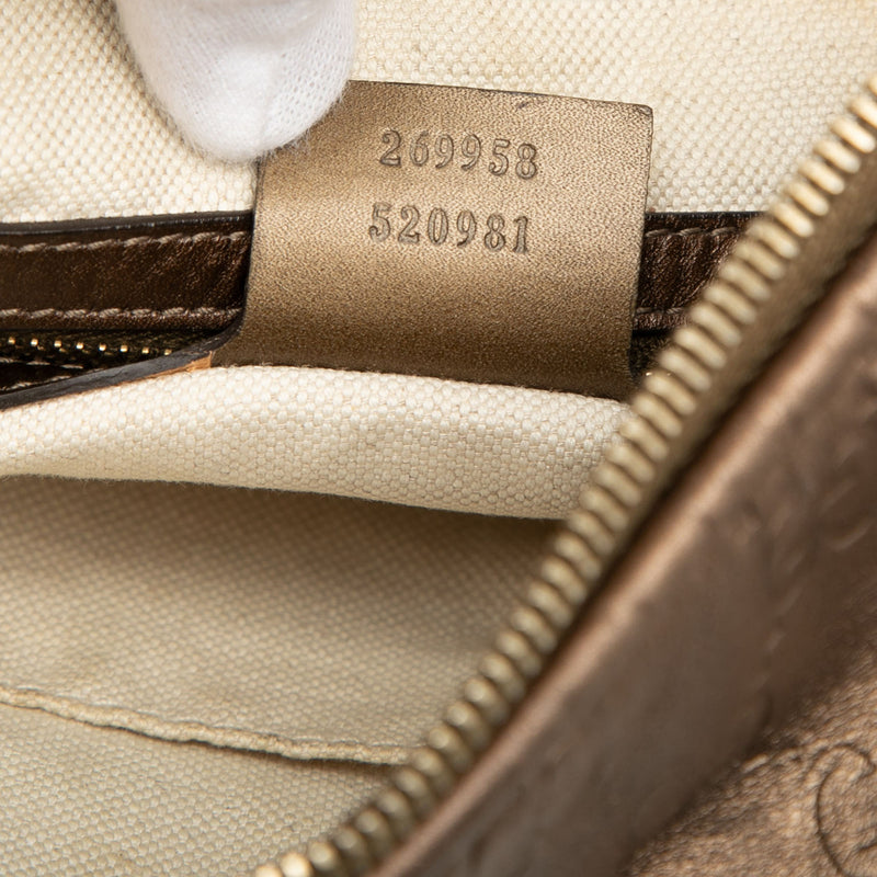 Metallic Guccissima Heart Bit Shoulder Bag - Image 6