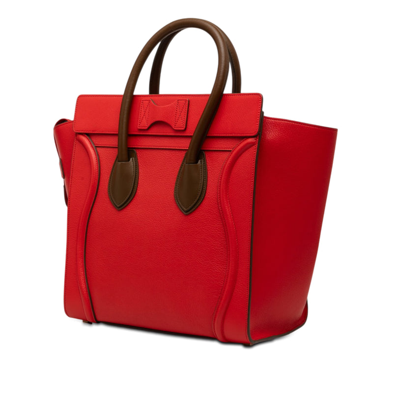 Mini Bicolor Leather Luggage Tote - Image 2