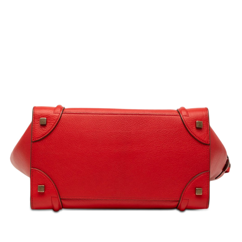 Mini Bicolor Leather Luggage Tote - Image 3