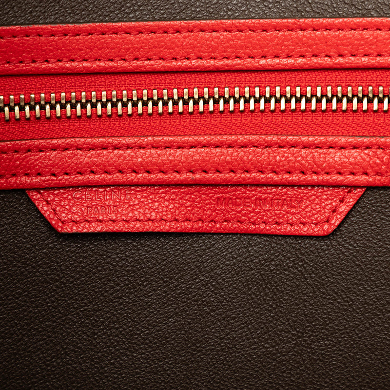 Mini Bicolor Leather Luggage Tote - Image 5