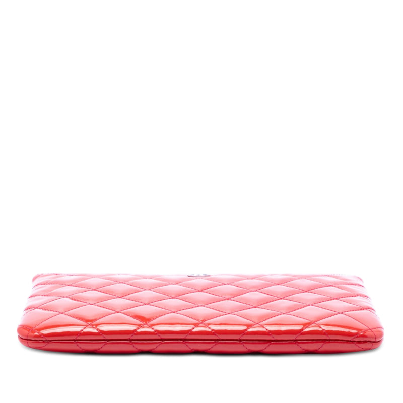 Small Quilted Patent O Case Clutch - Image 3