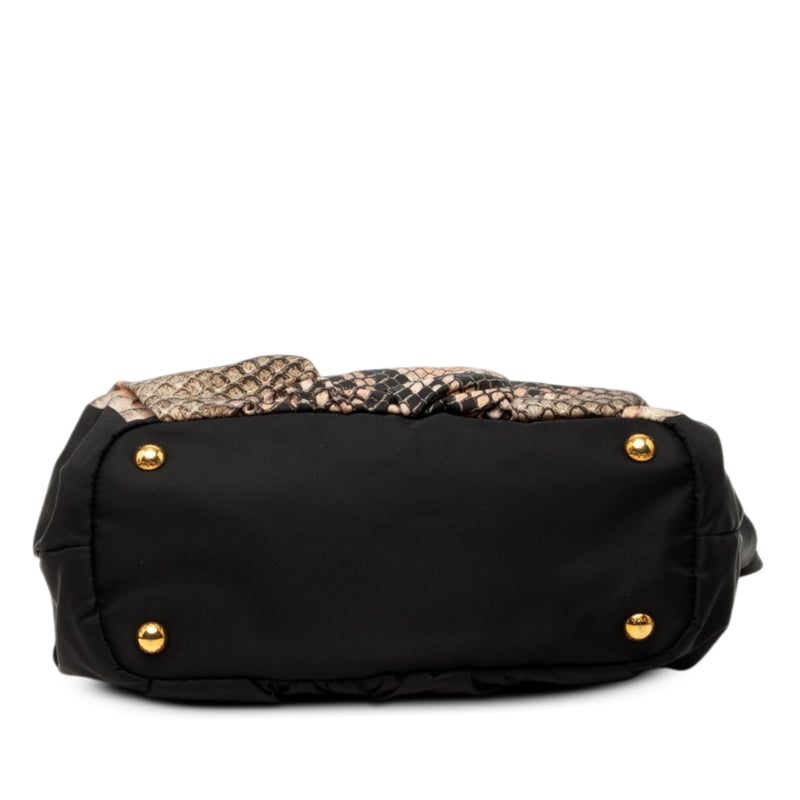 Tessuto Python Print Bow Satchel - Image 3