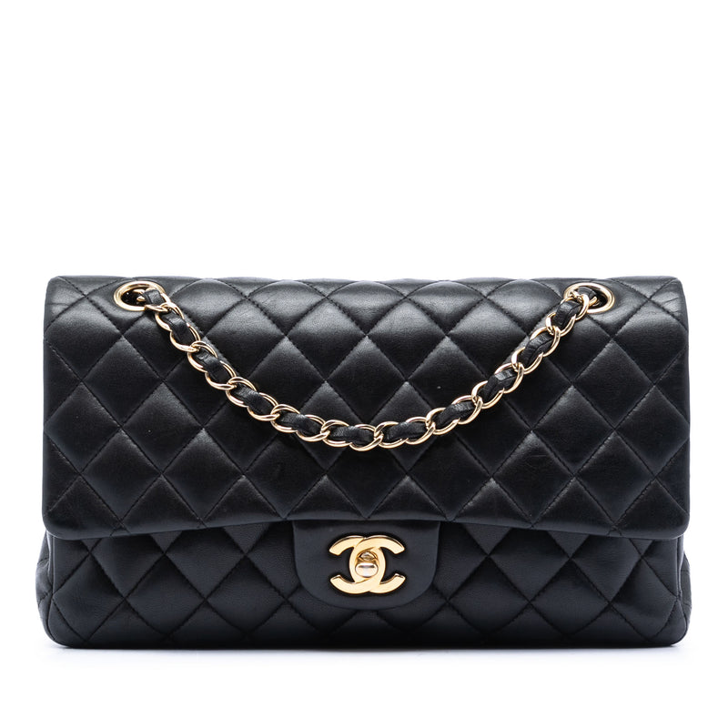 Medium Classic Lambskin Double Flap
