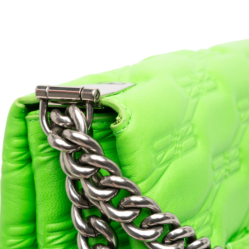 Embossed Leather BB Monogram Chain Flap - Image 10