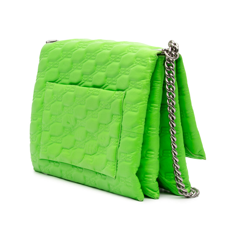 Embossed Leather BB Monogram Chain Flap - Image 2