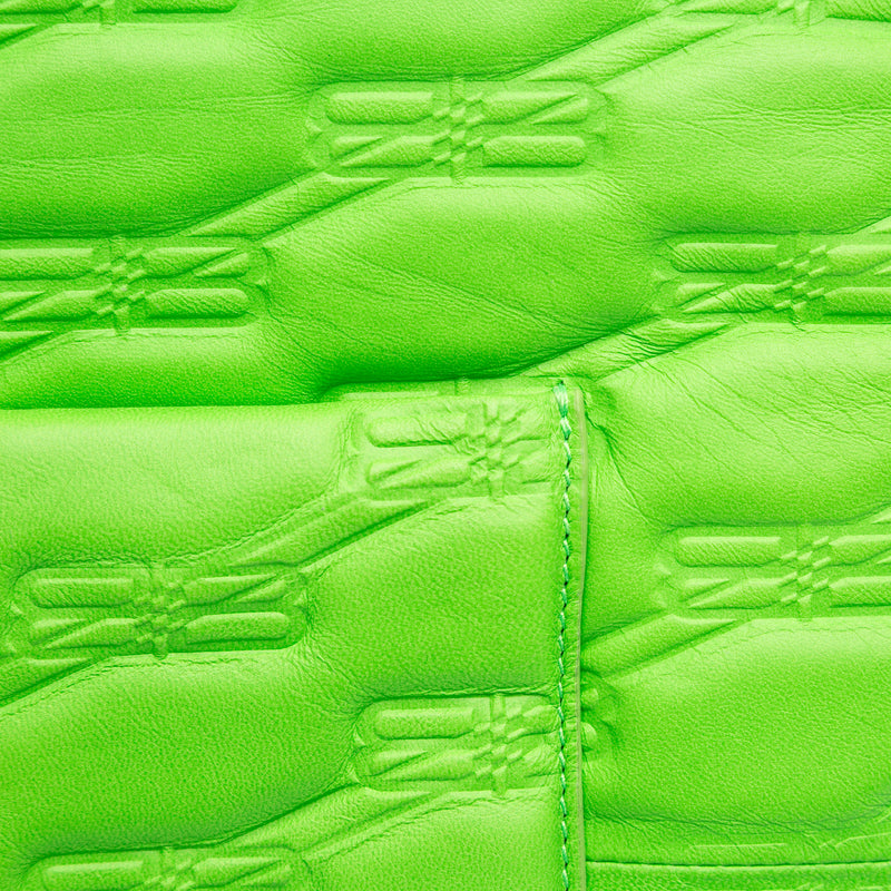 Embossed Leather BB Monogram Chain Flap - Image 9