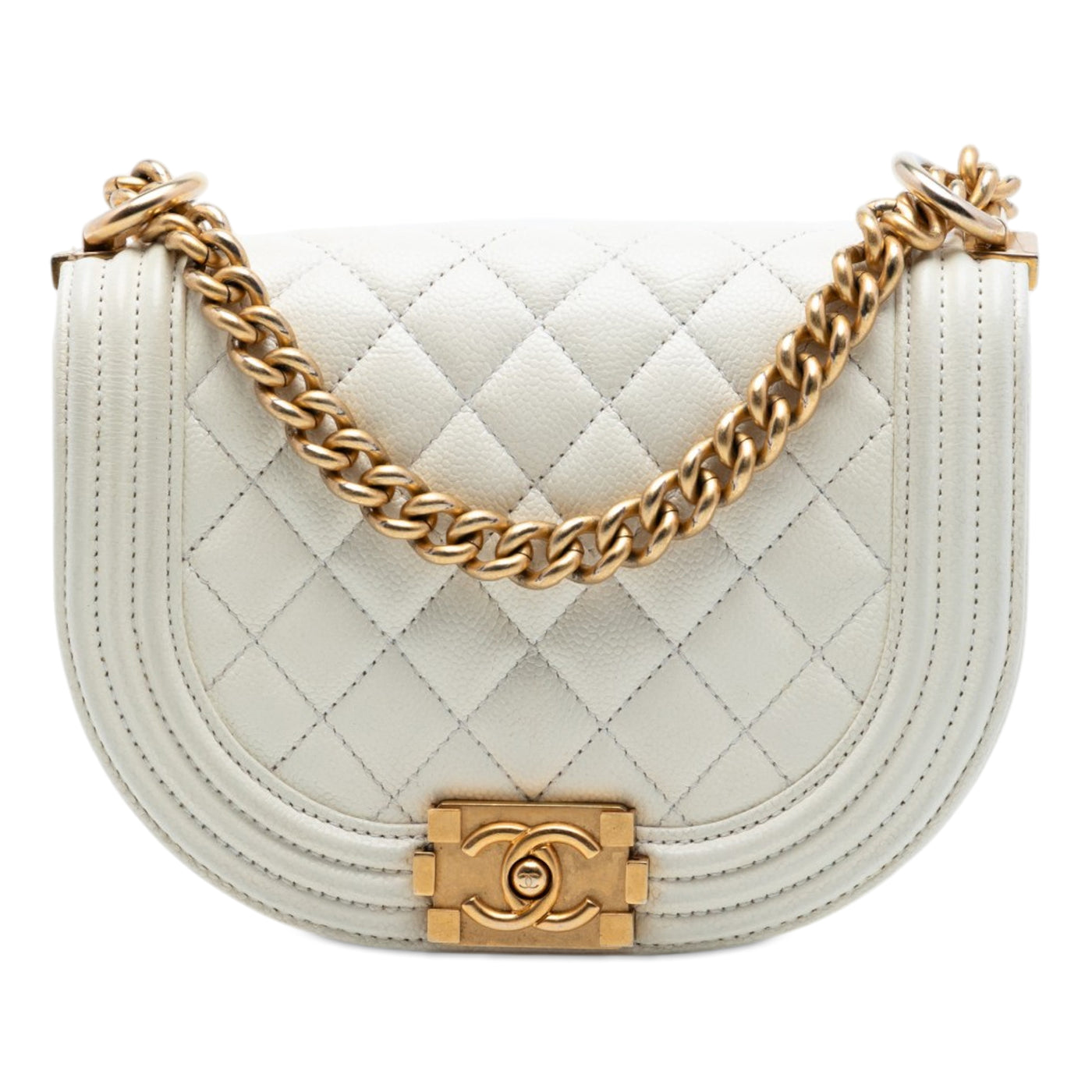 Mini Quilted Caviar Boy Messenger Bag - Image 1