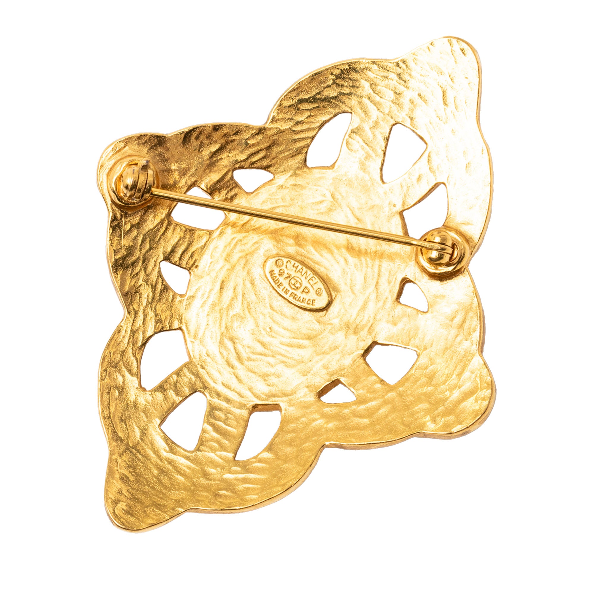 Gold Plated Gripoix Brooch - Image 2