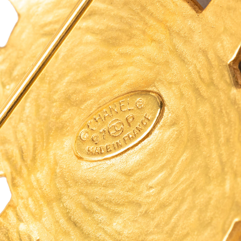 Gold Plated Gripoix Brooch - Image 3
