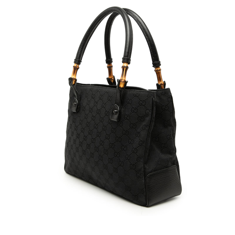 GG Canvas Bamboo Tote - Image 2