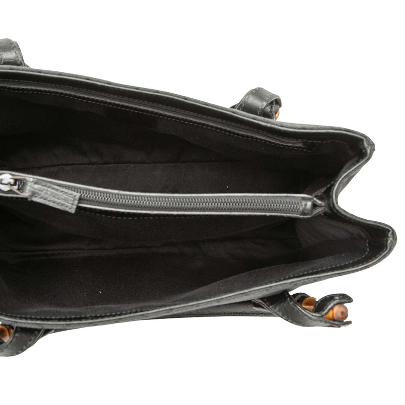 GG Canvas Bamboo Tote - Image 4