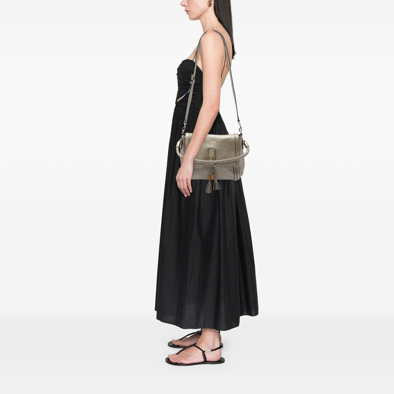 Calfskin Bella Flap Satchel - Image 5