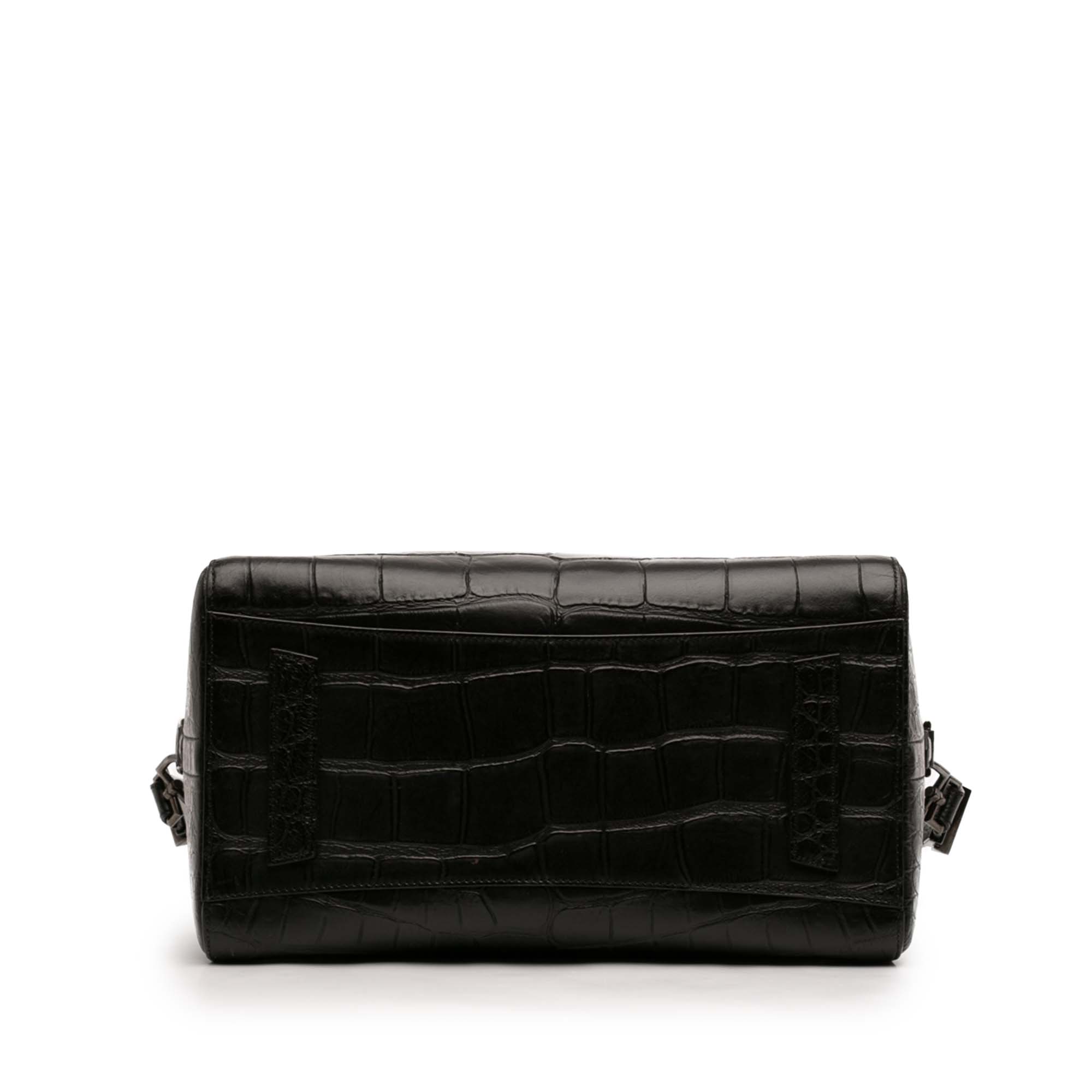 Medium Croc Embossed Leather Antigona Satchel - Image 3
