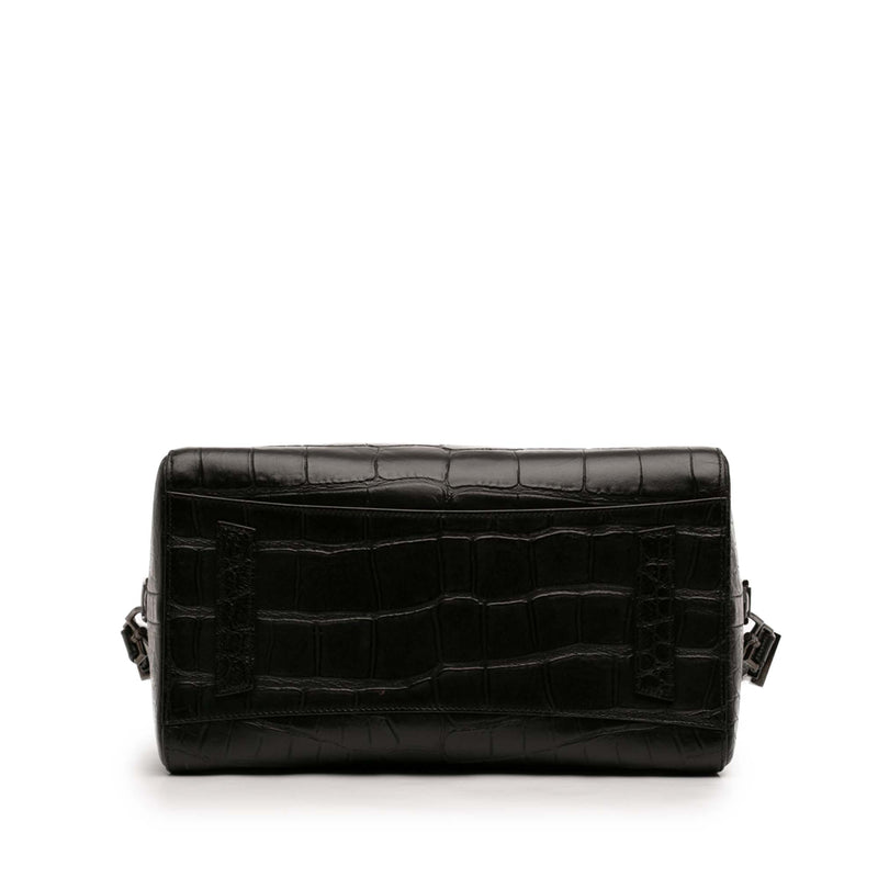 Medium Croc Embossed Leather Antigona Satchel - Image 3