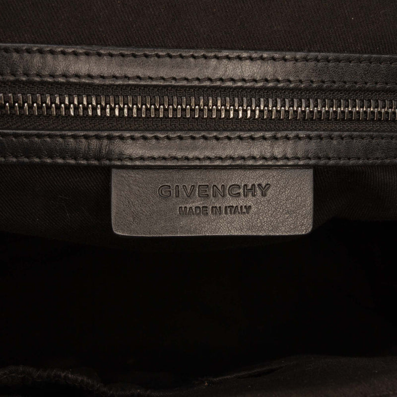 Medium Croc Embossed Leather Antigona Satchel - Image 5