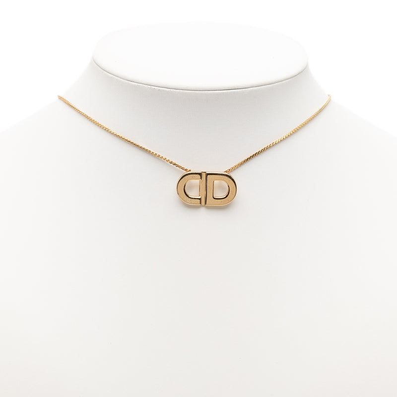 Gold Plated CD Logo Pendant Necklace - Image 5