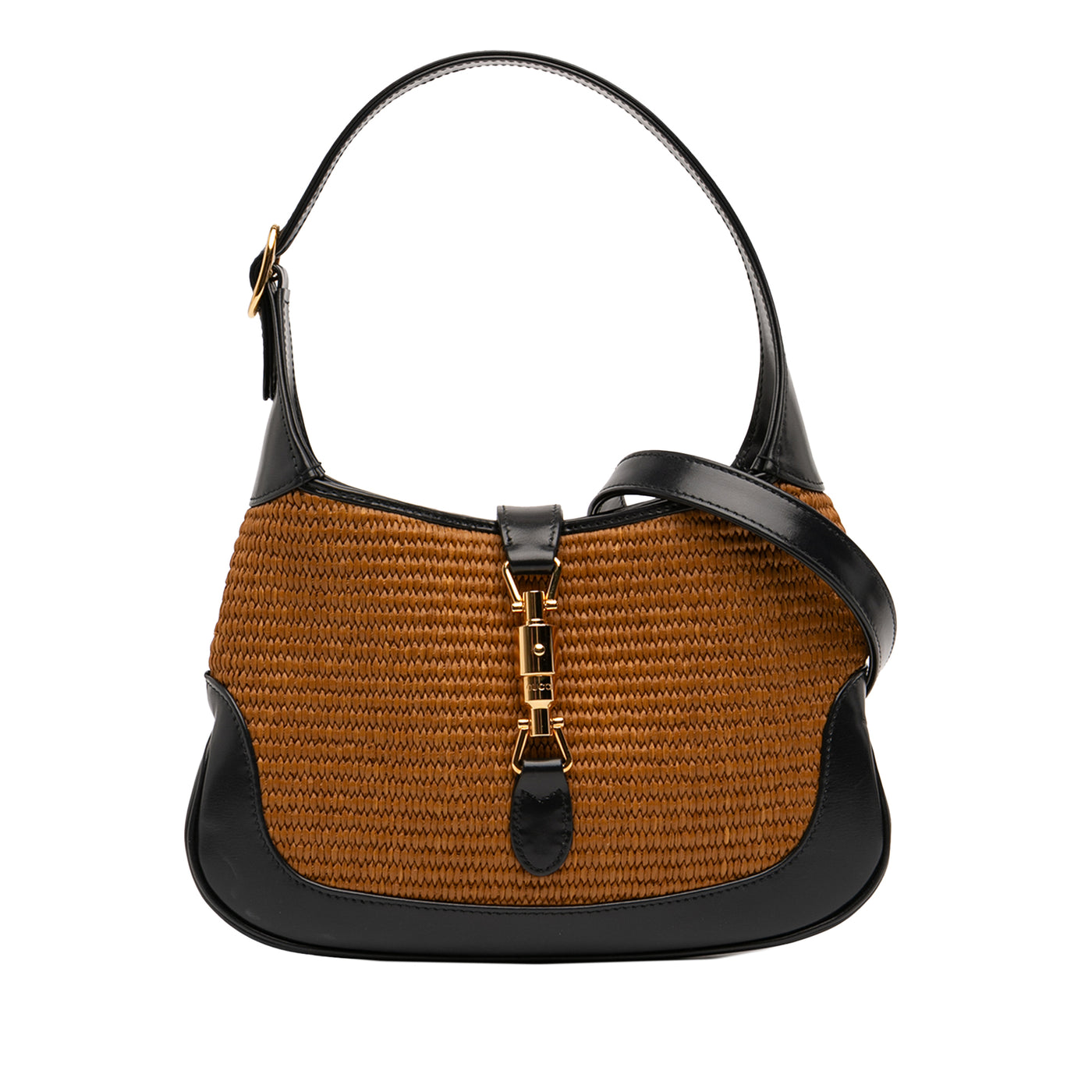 Small Bicolor Raffia Jackie 1961 Crossbody - Image 1