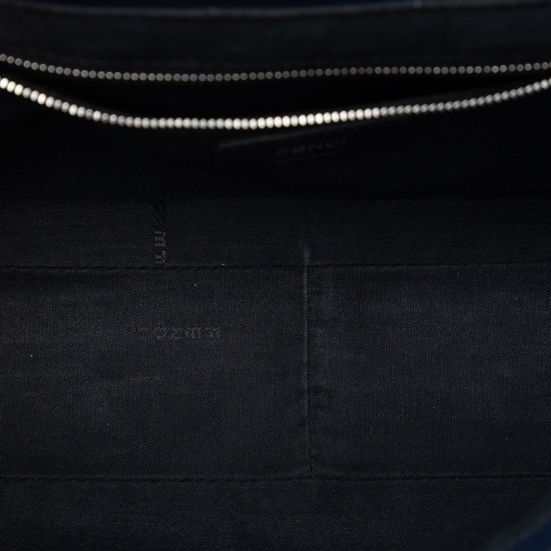 Large Zucca Embossed Leather Convertible Belt Baguette - Image 4