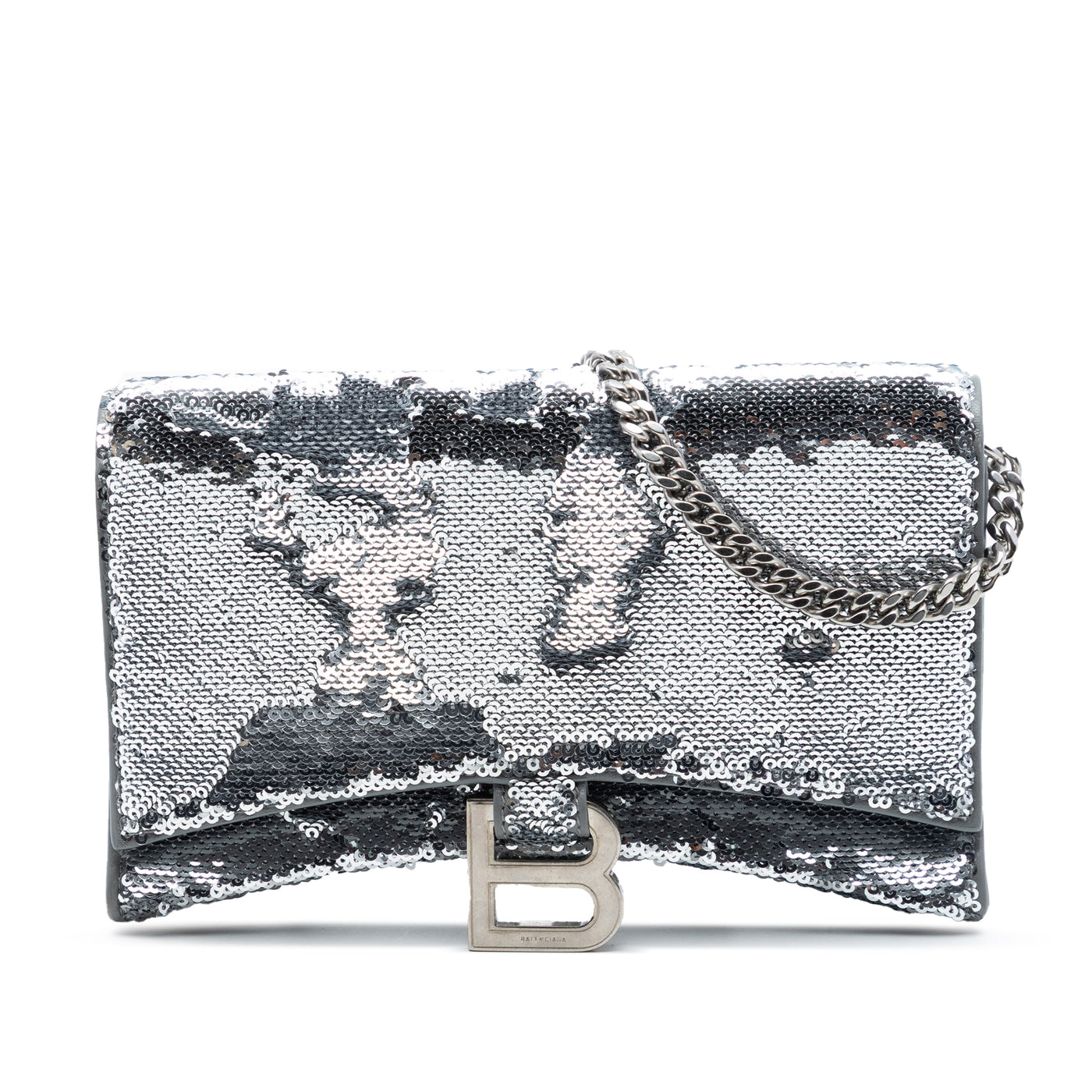 Nappa Sequin Hourglass Wallet on Chain - Image 1
