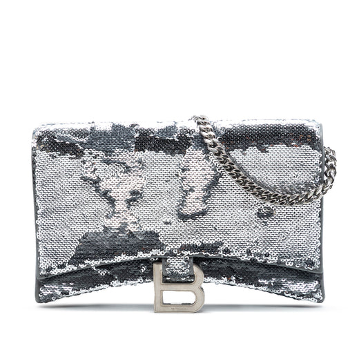 Nappa Sequin Hourglass Wallet on Chain - Image 1