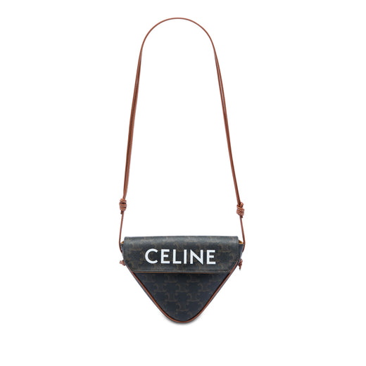 Triomphe Coated Canvas Logo Triangle Crossbody - Image 1